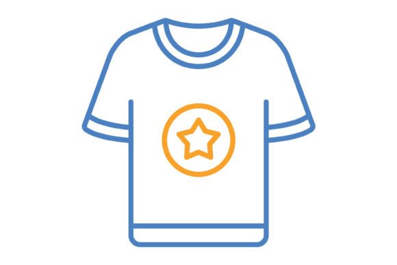 A Blue & Orange Line Icon for Graphics and Content Marketing