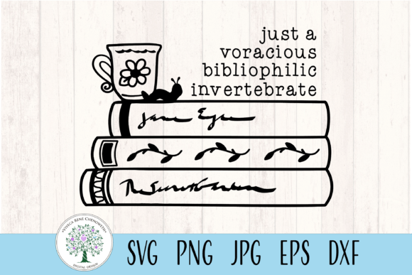 A Bookworm Graphic for Crafts and Merchandise