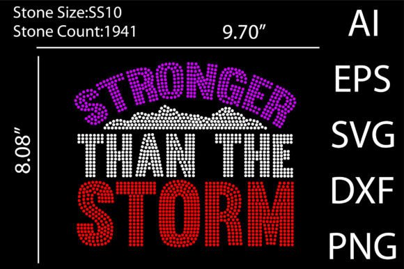 A Professional’s Take on the Stronger Than the Storm Rhinestone Design