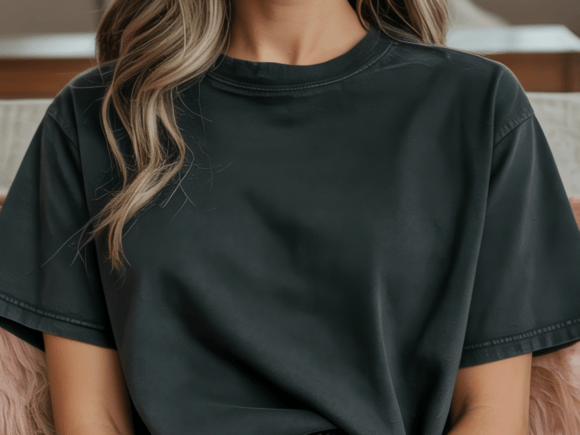 A Vintage Black T-Shirt Mockup for Small Business Branding