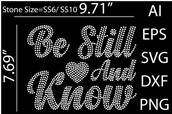 Be Still and Know Rhinestone Templates for T-Shirt Designs