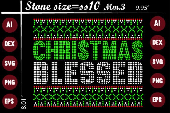 Blessed Christmas Rhinestone Templates Review