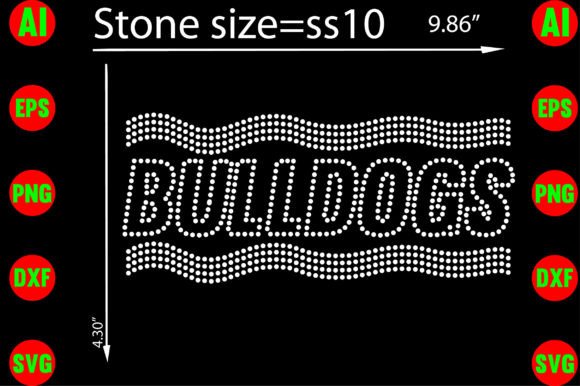 Bulldogs Rhinestone Templates: A Sparkle for T-Shirt Designs