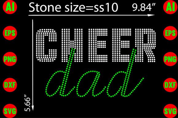 Cheer Dad Rhinestone Templates: A Perfect Fit for T-Shirt Designs and Graphics