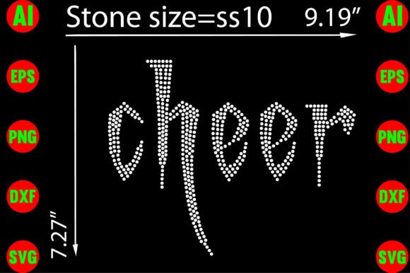 Cheer Rhinestone Templates for T-Shirt Designs and Graphics