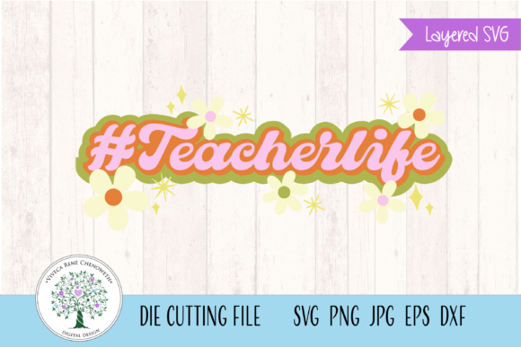 Crafting with a Retro Teacherlife Floral Graphics Set