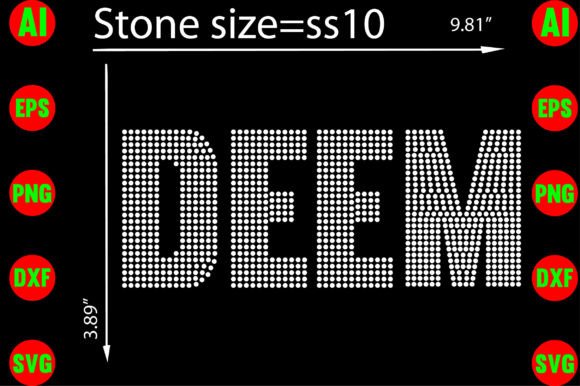 Deem Rhinestone Templates for T-Shirt Designs and Graphics
