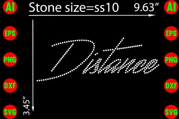 Distance Rhinestone Templates for Bold T-Shirt Graphics
