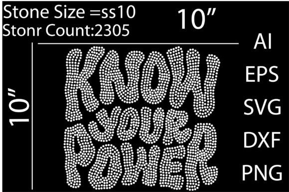 Know Your Power Rhinestone Templates: A Versatile T-Shirt Design Asset