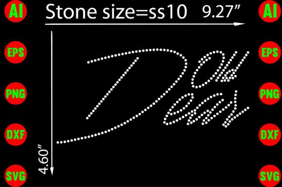 Old Dear Rhinestone Templates for T-Shirt Designs and Graphics