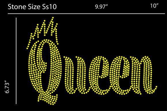 QUEEN, Rhinestone Design Templates for T-Shirt Designs and Graphics