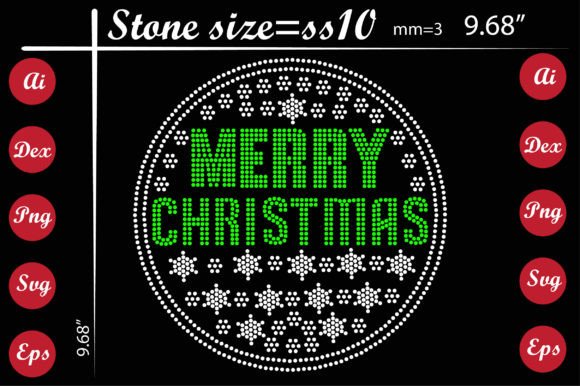 Review: Merry Christmas Rhinestone Templates for T-Shirt Designs
