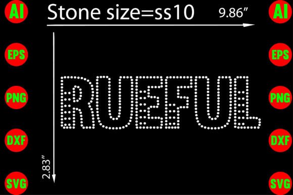 Rueful Rhinestone Templates: A Versatile Graphics Asset for T-Shirt Designs