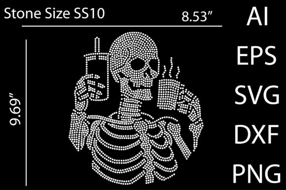 Skull Rhinestone Templates: A Bold Graphics Asset for T-Shirt Designs