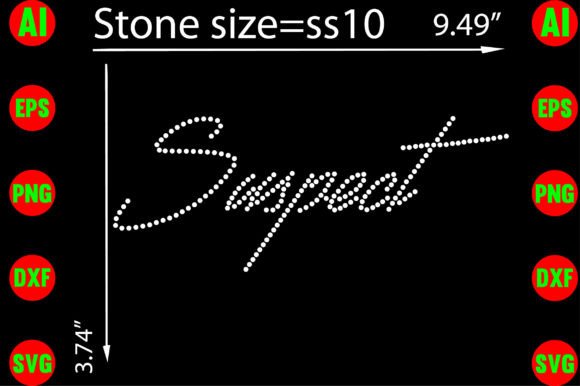 Suspect Rhinestone Templates: Versatile T-Shirt Graphics