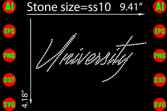 University Rhinestone Templates for T-Shirt Designs