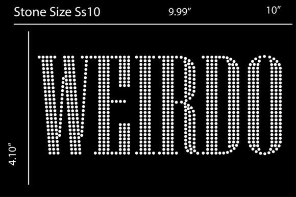 Weirdo Rhinestone Templates for Bold T-Shirt Graphics